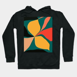 Midnight Garden #1 - Abstract Botanical Print Hoodie